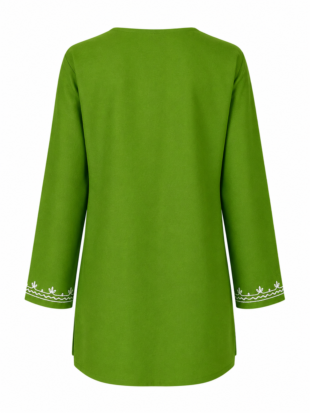 Noor : Aari embroidery summer kurti | Bottle Green